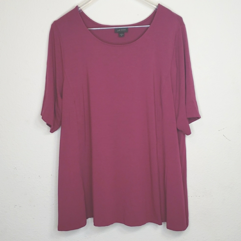 J. JILL Wearever Collection T-Shirt Fushia Purple XL Tall NWOT